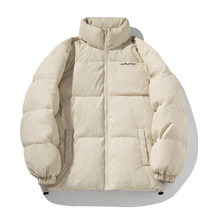 Unisex Classic cut quilted down look jacket with high stand-up collar and drawstring hem Hudson & Parker