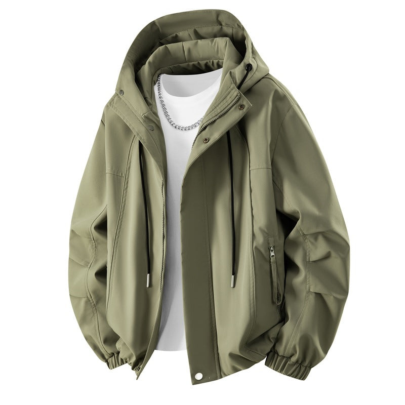 Men's Urban Tech Hoodie with weatherproof membrane, concealed zipper & elastic hem Hudson & Parker
