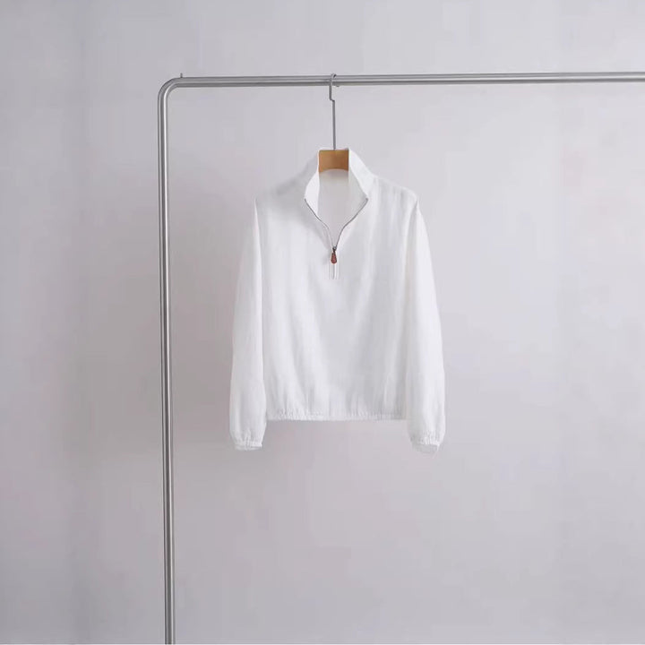 Unisex lightweight short zip anorak with stand-up collar Hudson & Parker
