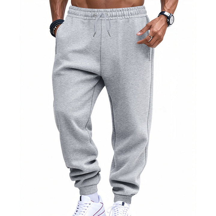 Men's sporty sweat jogging pants with elastic tunnel drawstring waist, ribbed cuffs, and deep side pockets Hudson & Parker
