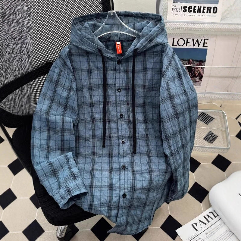 Women's URBAN CHECK HOODIE WITH BUTTON DETAILS Hudson & Parker