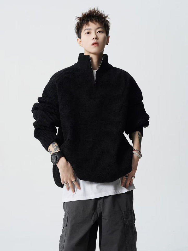 Women's Urban Oversized Sweater with Stand-up Collar Hudson & Parker