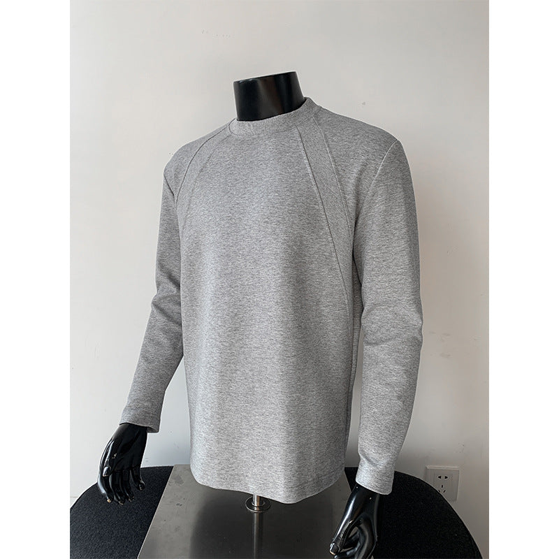 Men's Fine Long Sleeve Sweatshirt with Light Stand-up Collar and Raglan Seams Hudson & Parker