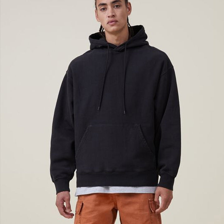 Women’s oversized hoodie dress with kangaroo pocket, extended silhouette and soft French terry Hudson & Parker Fashion
