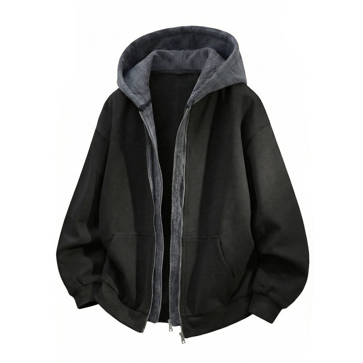Unisex Oversized Hoodie with Double Zipper and Kangaroo Pocket Hudson & Parker