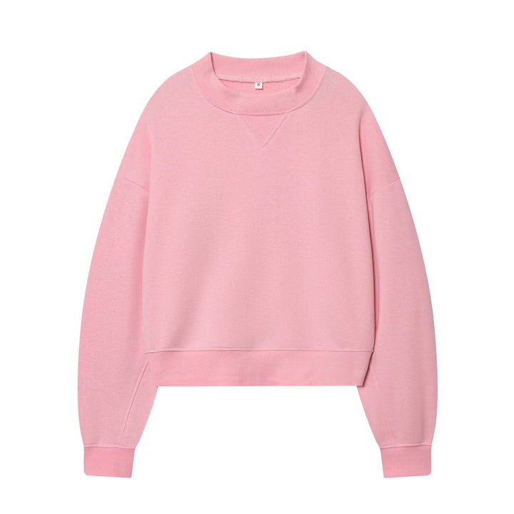 Women's oversized cropped sweatshirt with ribbed neckline Hudson & Parker