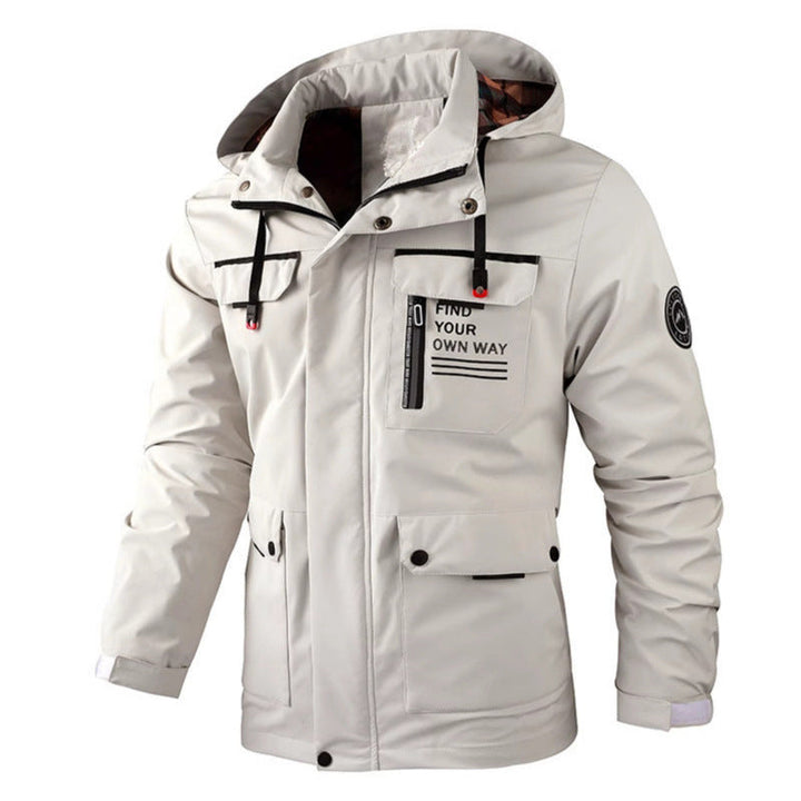 Men's water-repellent utility parka with hood, multiple pockets, and wind protection Hudson & Parker