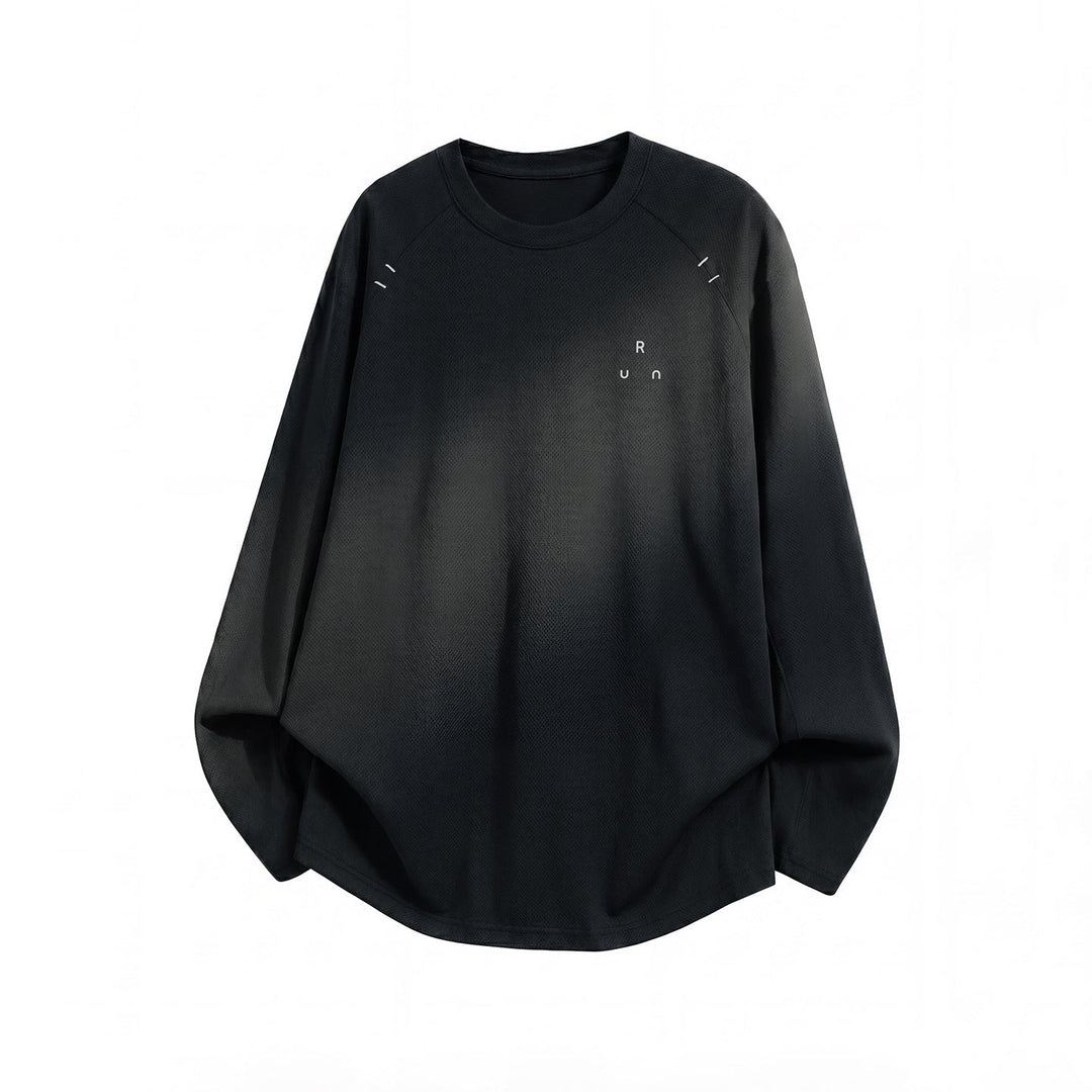 Unisex Oversize Round Neck Sweatshirt with Waffle Texture and Curved Hem Hudson & Parker