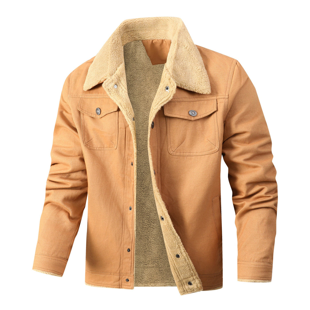 Men's trucker jacket with teddy lining and sturdy canvas outer layer Hudson & Parker