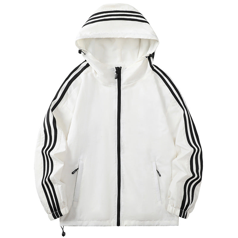 Men's sporty transitional jacket with hood and reflective accents Hudson & Parker