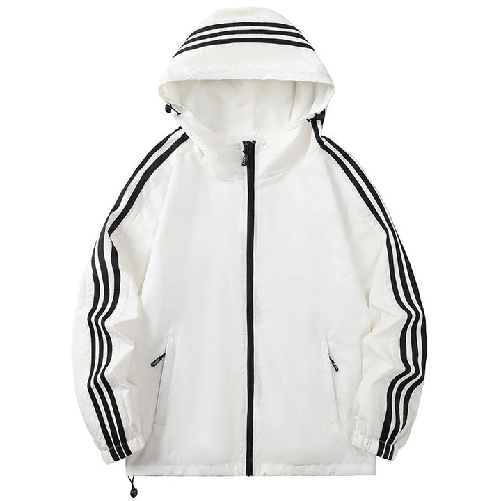 Men's sporty transitional jacket with hood and reflective accents Hudson & Parker