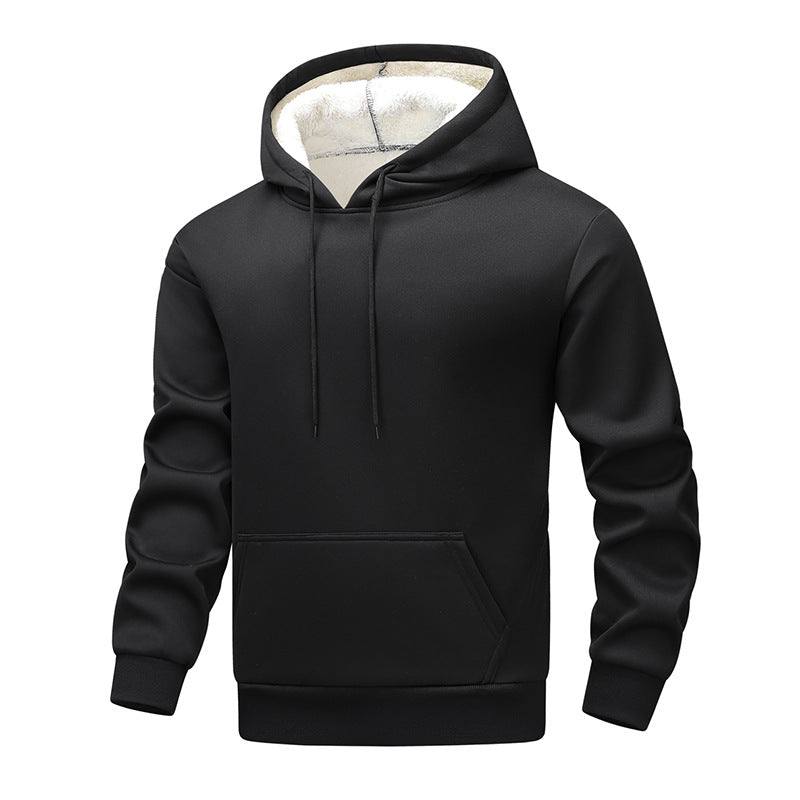 Men's Fleece Hoodie with Sherpa Lining and Kangaroo Pocket Hudson & Parker Fashion