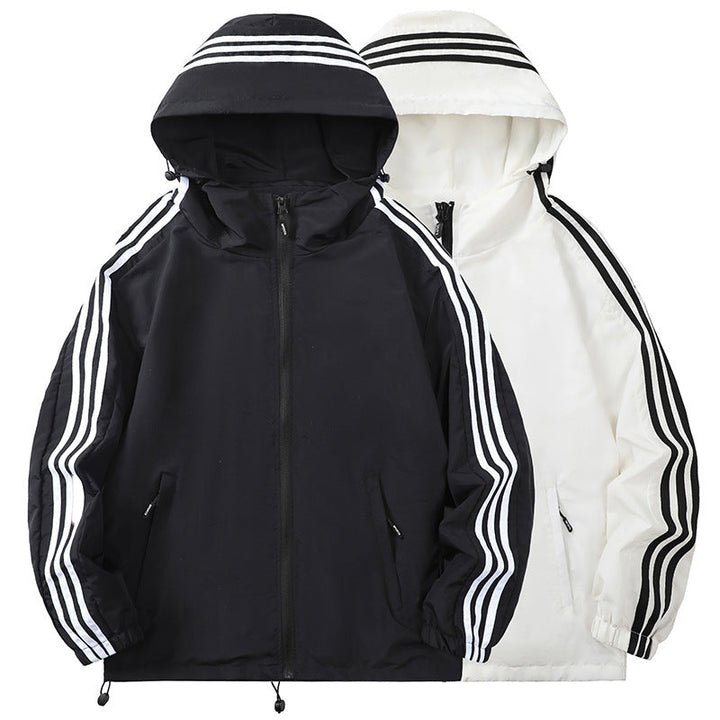 Men's sporty transitional jacket with hood and reflective accents Hudson & Parker