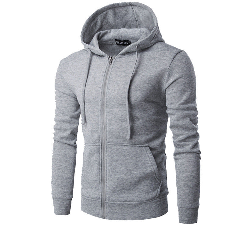 Men's slim-fit zip hoodie jacket with soft fleece lining and kangaroo pockets Hudson & Parker