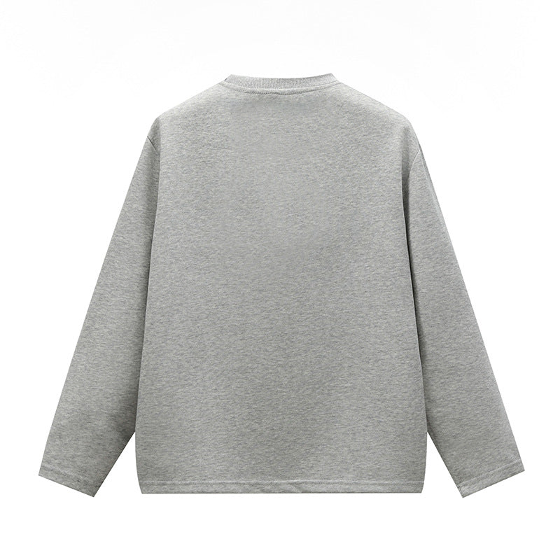 Unisex Oversize Round Neck Sweatshirt with Raglan Seams and Fine Texture Hudson & Parker