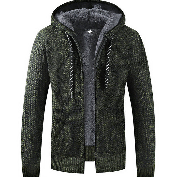 Men's Lined Hooded Cardigan with Teddy Lining and Full Zip Hudson & Parker