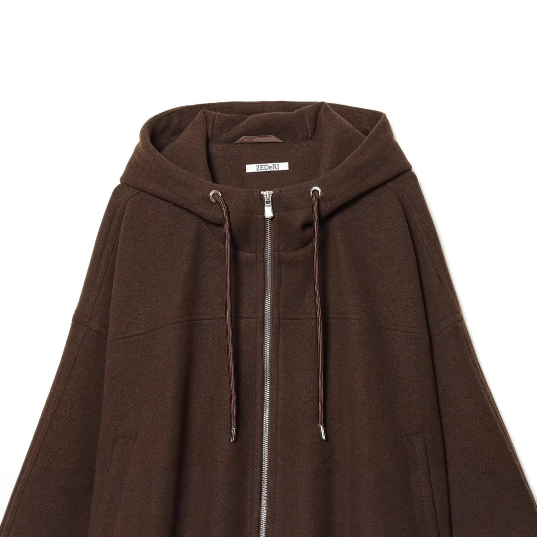 Women's Oversize Hoodie Jacket made of Blend in Boxy Cropped Cut Hudson & Parker