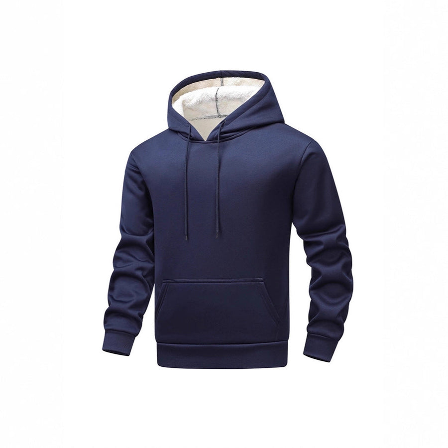 Men's Fleece Hoodie with Sherpa Lining and Kangaroo Pocket Hudson & Pa ...