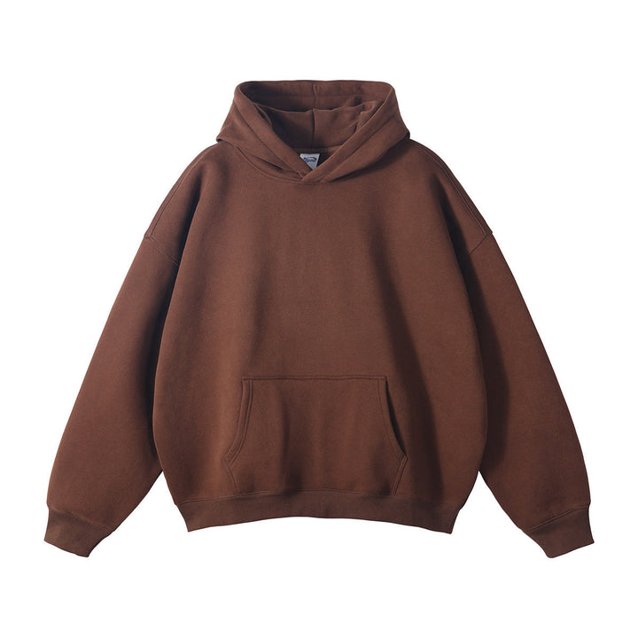Unisex wide-cut hoodie with dropped shoulders, kangaroo pocket, and ribbed cuffs Hudson & Parker