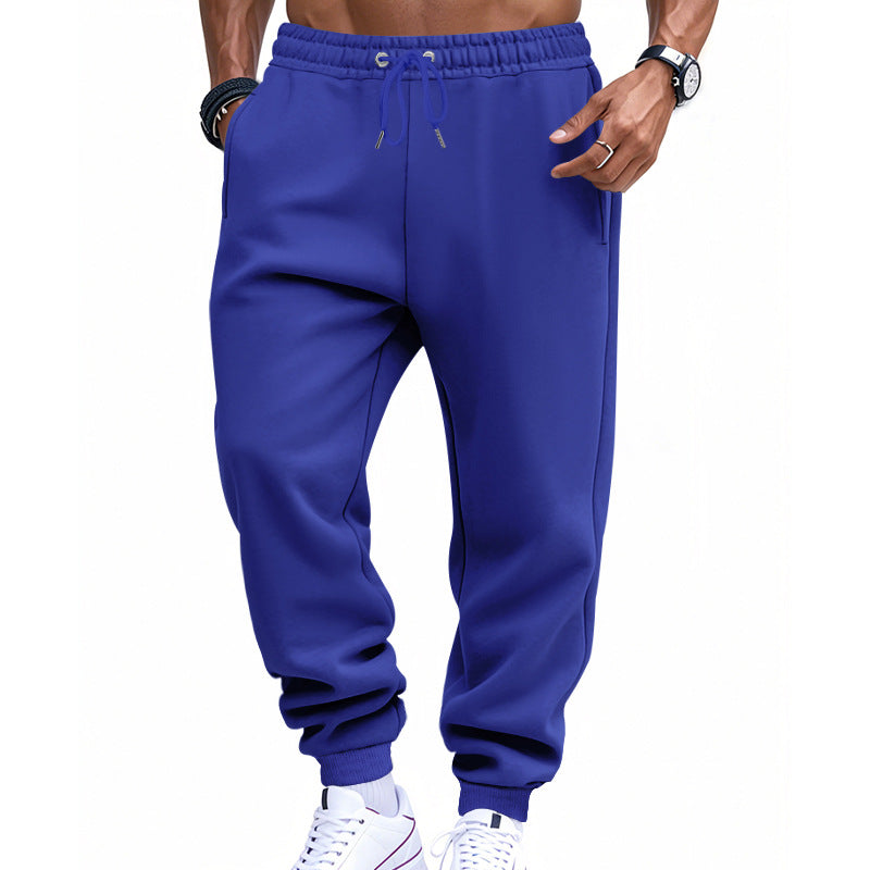 Men's sporty sweat jogging pants with elastic tunnel drawstring waist, ribbed cuffs, and deep side pockets Hudson & Parker