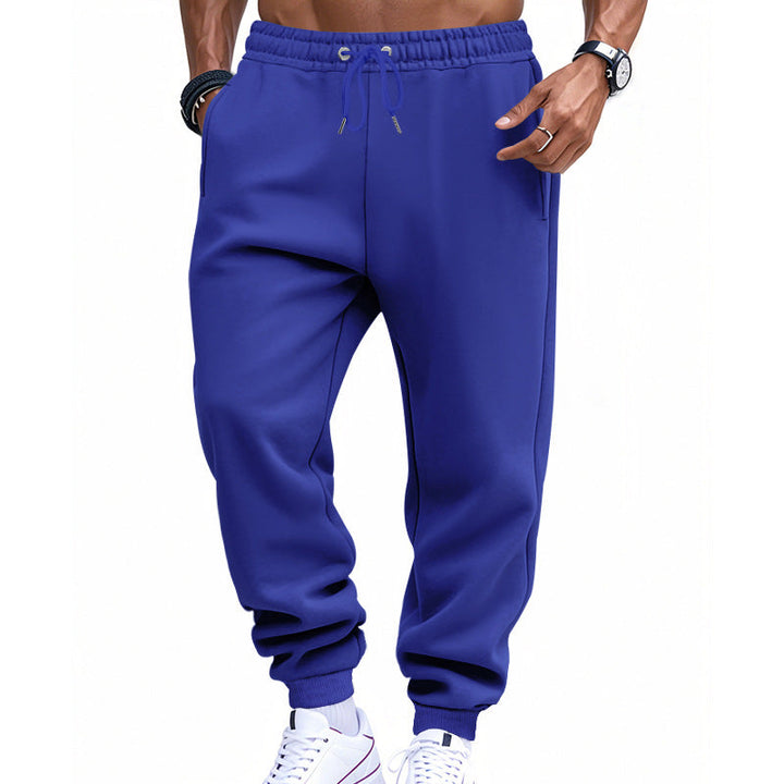 Men's sporty sweat jogging pants with elastic tunnel drawstring waist, ribbed cuffs, and deep side pockets Hudson & Parker