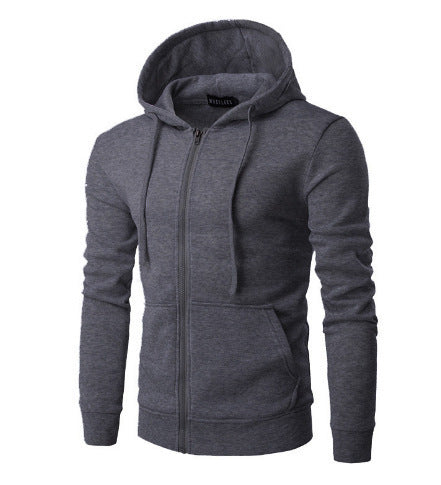 Men's slim-fit zip hoodie jacket with soft fleece lining and kangaroo pockets Hudson & Parker