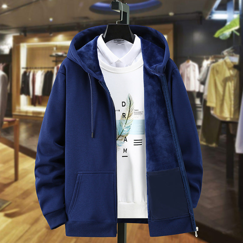 Hudson & Parker | Casual Autumn Full Zip Hoodie with Drawstring for Men