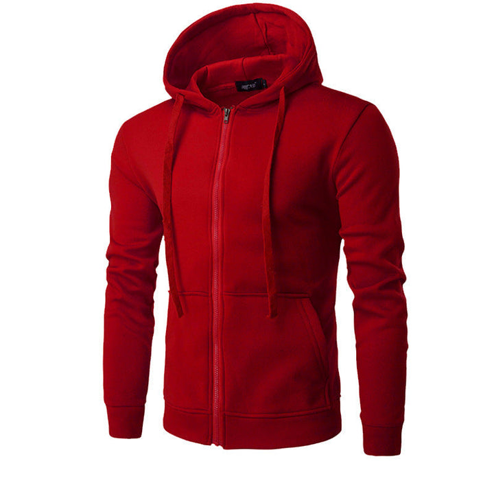 Men's slim-fit zip hoodie jacket with soft fleece lining and kangaroo pockets Hudson & Parker
