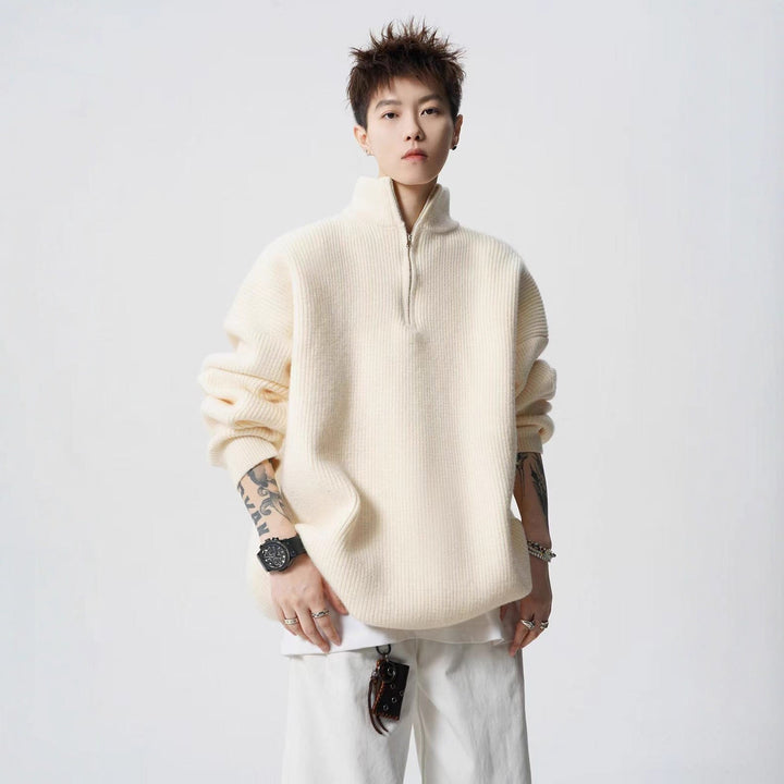 Women's Urban Oversized Sweater with Stand-up Collar Hudson & Parker