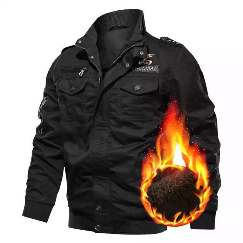 Men's thermal lined military field jacket with stand-up collar Hudson & Parker