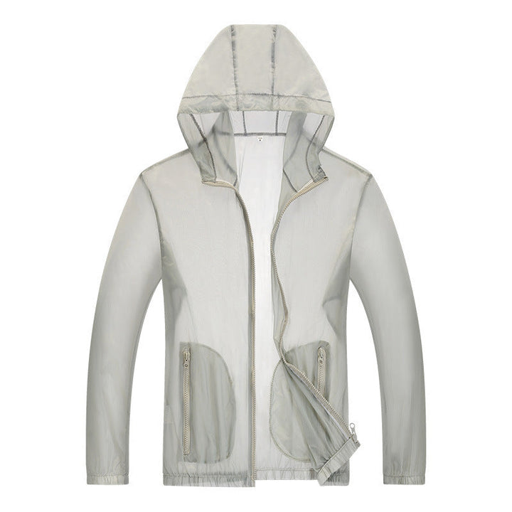Men's ultralight rain jacket with adjustable hood area and reflective elements Hudson & Parker