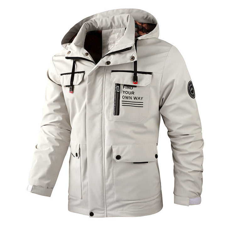 Men's water-repellent utility parka with hood, multiple pockets, and wind protection Hudson & Parker