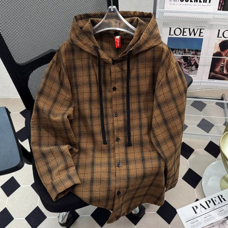 Women's URBAN CHECK HOODIE WITH BUTTON DETAILS Hudson & Parker
