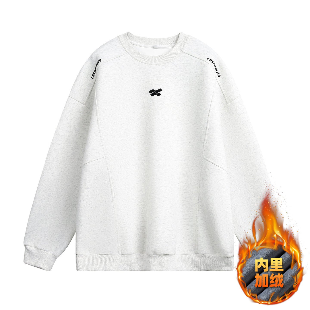 Unisex Oversize Sweatshirt with Round Neck, Shoulder Branding and Inserted Side Pockets Hudson & Parker