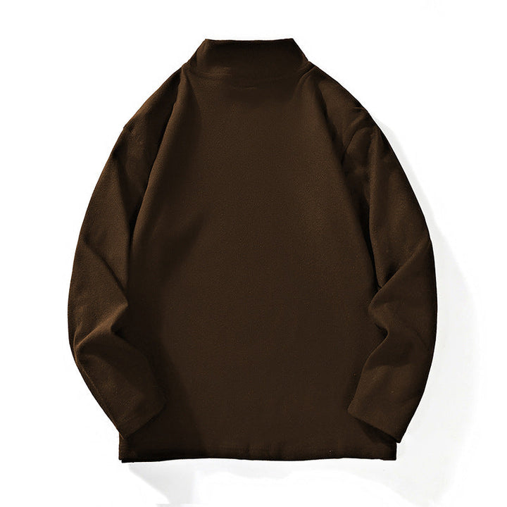 Men's Casual Oversized Mockneck Long Sleeve made of Fine Knit with Extended Cut Hudson & Parker