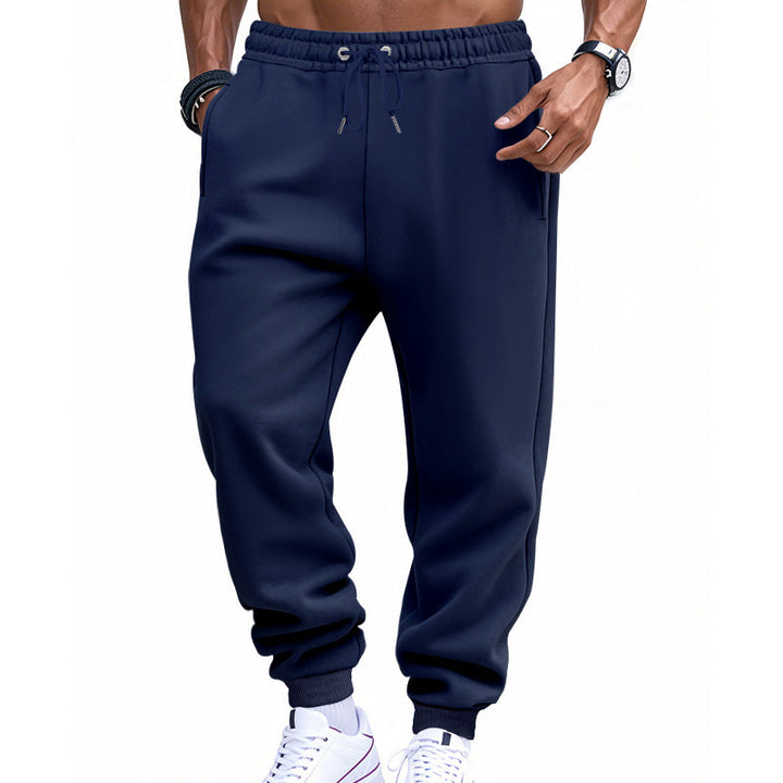 Men's sporty sweat jogging pants with elastic tunnel drawstring waist, ribbed cuffs, and deep side pockets Hudson & Parker