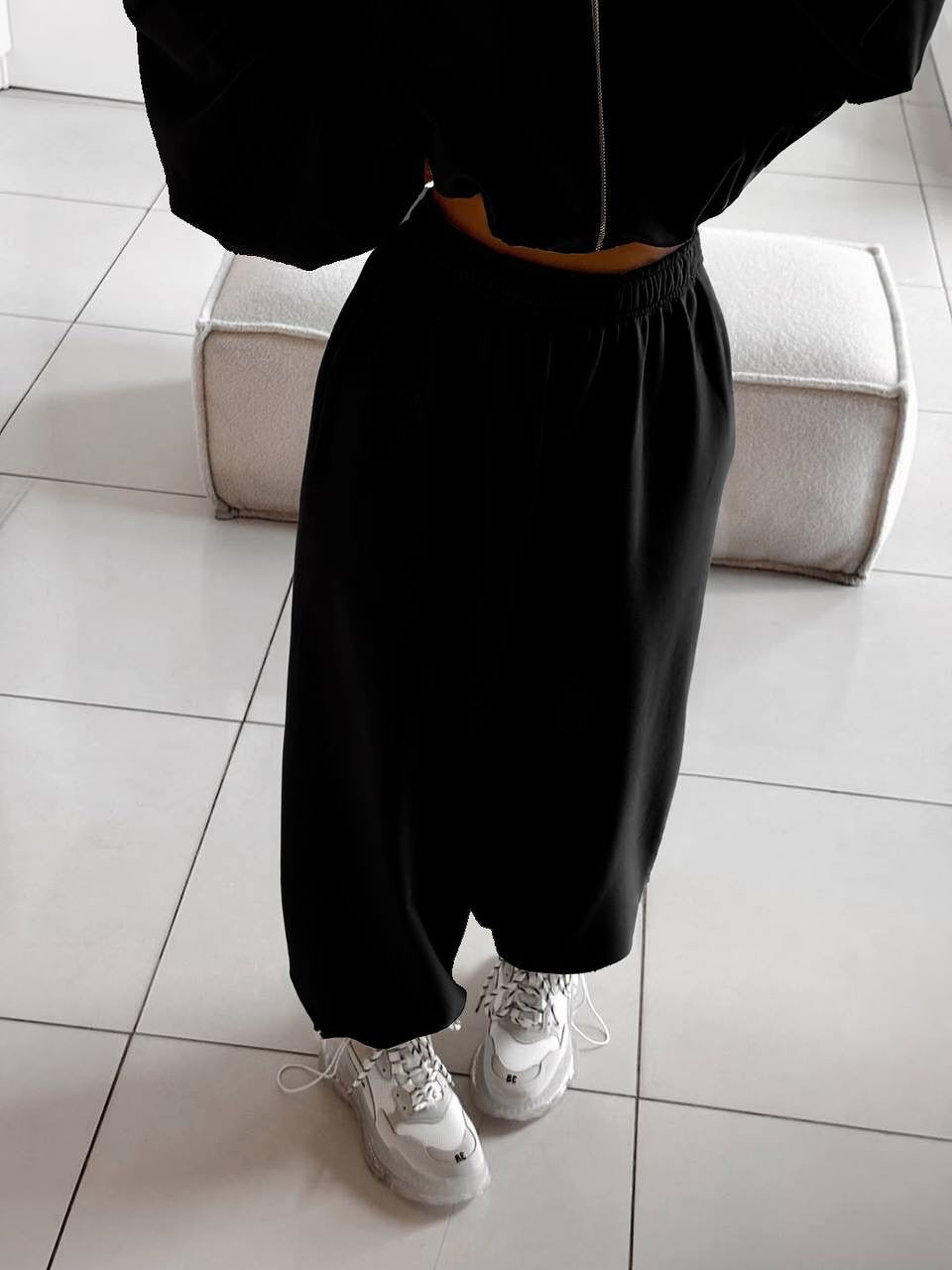 Women nan oversized hoodie jacket with full zip and high waist elastic waistband jogging pants set Hudson & Parker