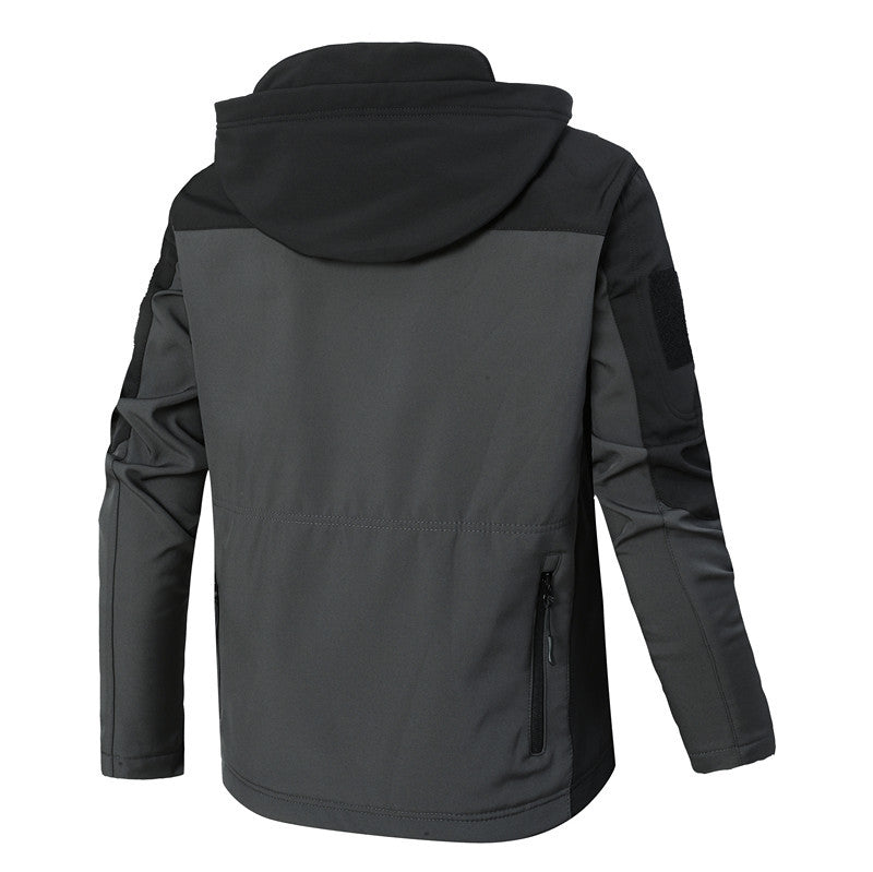 Men's windproof softshell jacket with hood and water-repellent membrane Hudson & Parker