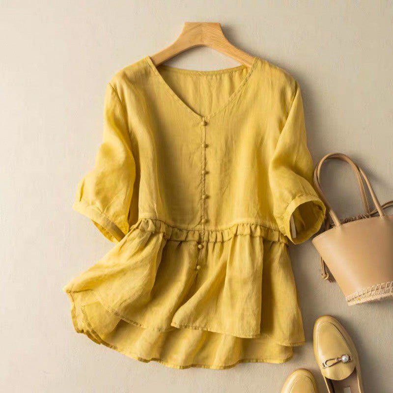 Natalie -Linen Blouse