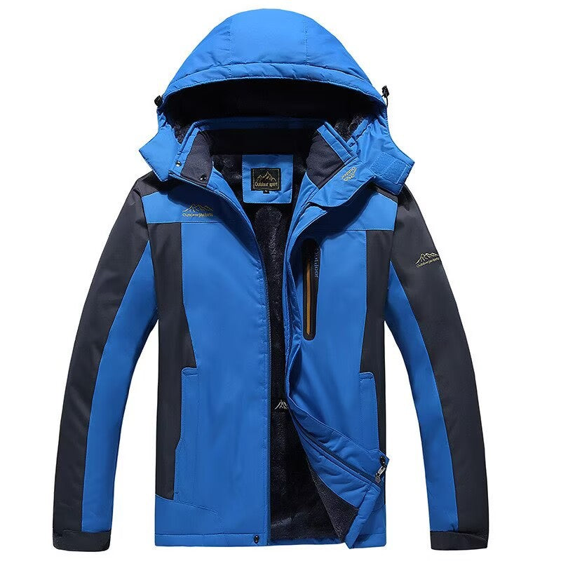 Men's thermally insulated outdoor functional jacket with teddy fleece lining Hudson & Parker