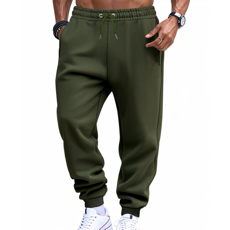 Men's sporty sweat jogging pants with elastic tunnel drawstring waist, ribbed cuffs, and deep side pockets Hudson & Parker