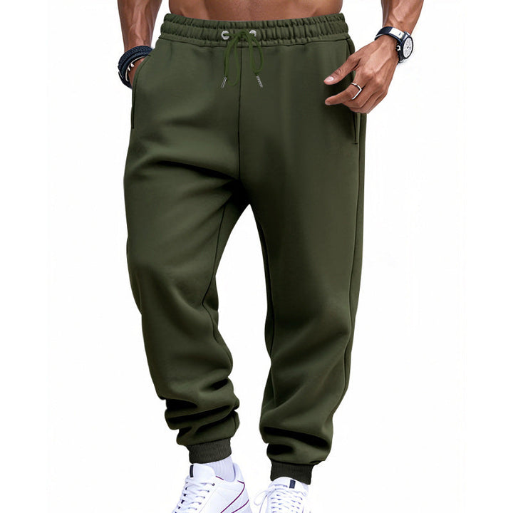 Men's sporty sweat jogging pants with elastic tunnel drawstring waist, ribbed cuffs, and deep side pockets Hudson & Parker