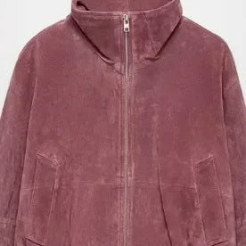 Women’s short-cut boxy blouson with high stand-up collar and dropped shoulders Hudson & Parker