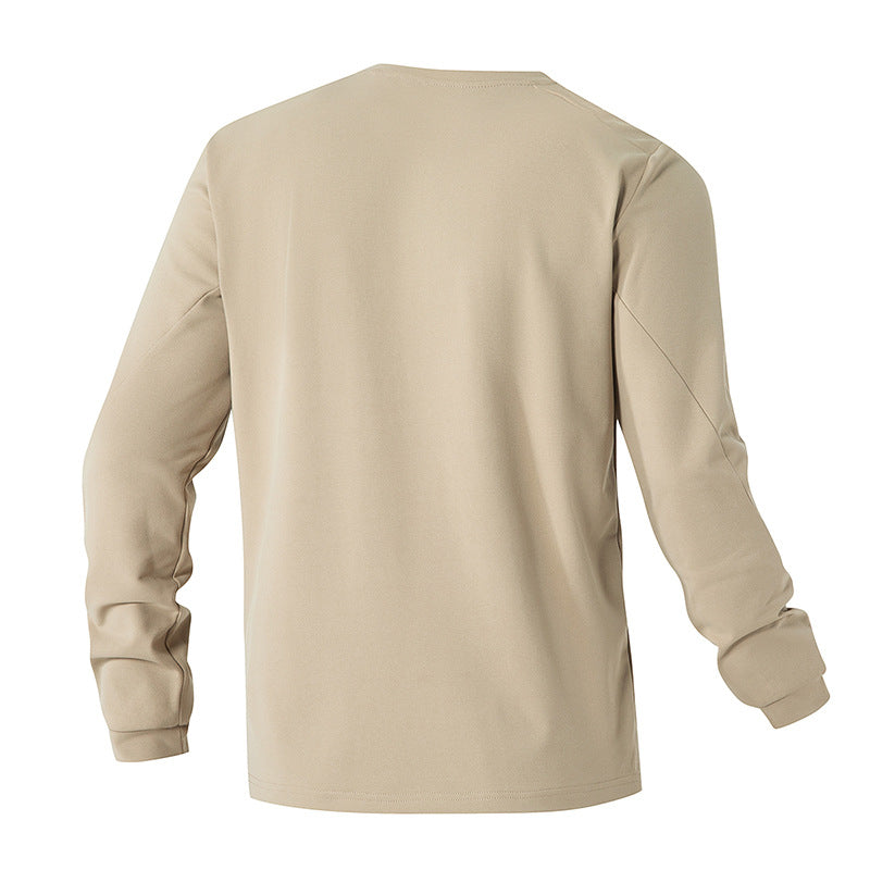 Unisex Oversize Long Sleeve Sweatshirt with Chest Zipper Pocket and Crew Neck Hudson & Parker