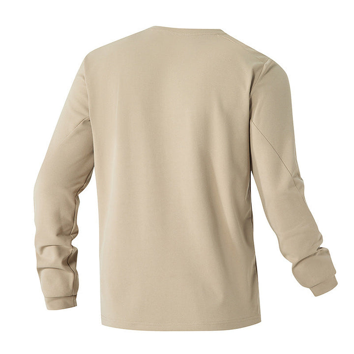 Unisex Oversize Long Sleeve Sweatshirt with Chest Zipper Pocket and Crew Neck Hudson & Parker
