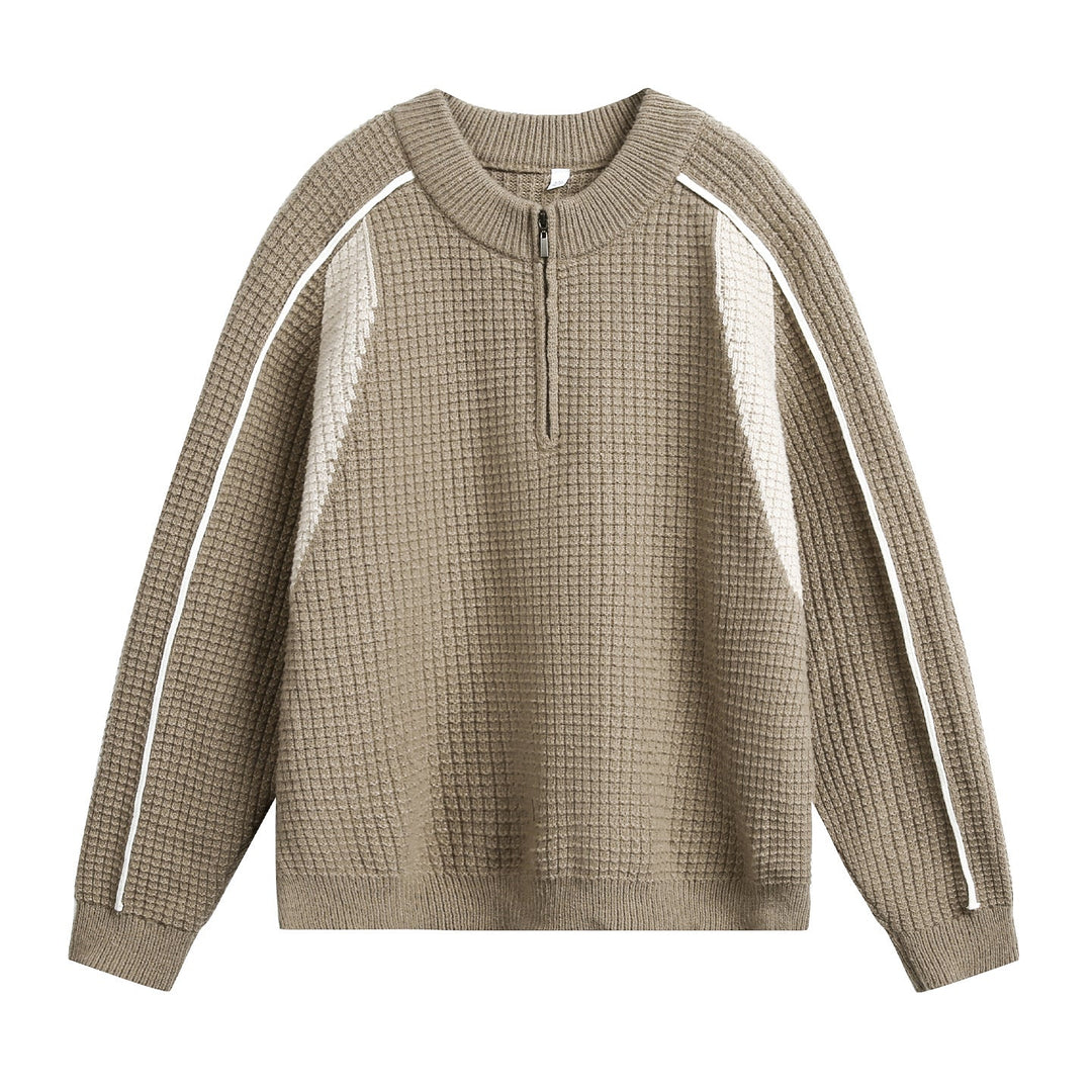 Men's Structured Knit Sweater with Half Zipper Hudson & Parker