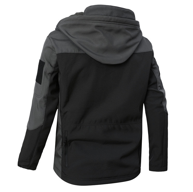 Men's windproof softshell jacket with hood and water-repellent membrane Hudson & Parker