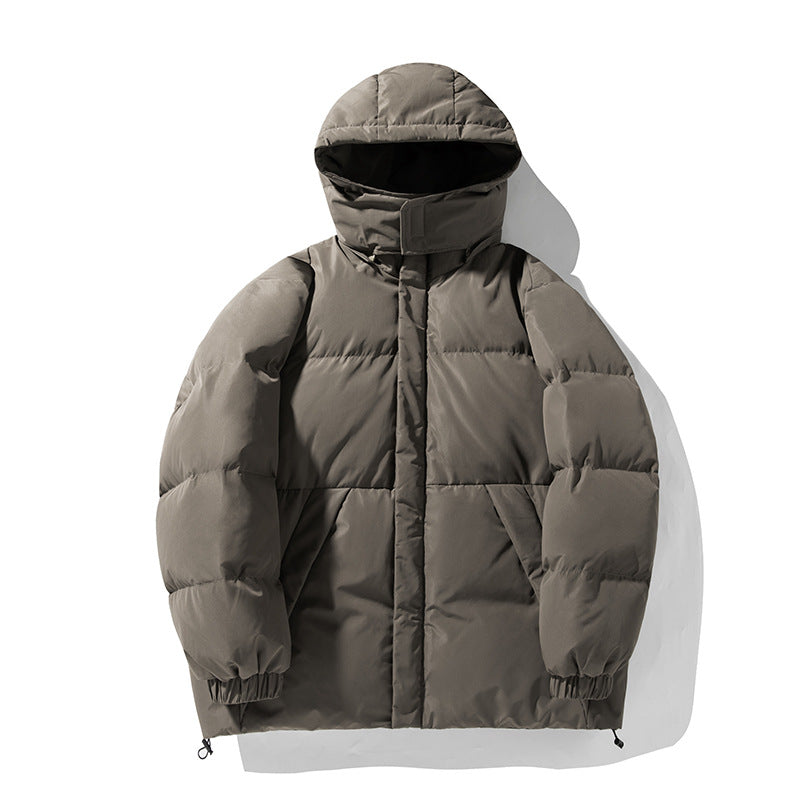 Unisex Down-Look Hooded Parka with High Chin Protection, Concealed Zipper and Drawstring Hudson & Parker