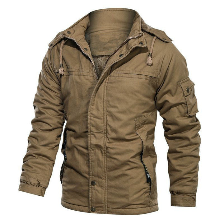 Men's military-inspired thermal parka with teddy lining and arm pocket Hudson & Parker