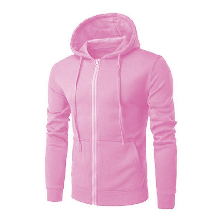 Men's slim-fit zip hoodie jacket with soft fleece lining and kangaroo pockets Hudson & Parker